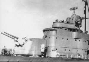 Мостик и башенная установка ЭМ «Озорной», 1948 год
