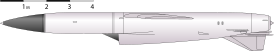Эскиз противокорабельной ракеты П-1000 «Вулкан»