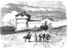 Крепость Назрань. Рисунок 1859 года.
