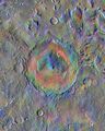 Кратер Гейла - материалы поверхности (ложные цвета; THEMIS; 2001 Mars Odyssey).