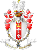 Личный герб Леха Валенсы как кавалера ордена Серафимов[1]