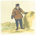 Финский крестьянин в зимней одежде, иллюстрация из книги Роберта Кера Портера «Travelling Sketches in Russia and Sweden», 1813 год
