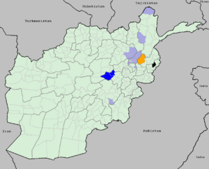      Под контролем «Талибана»      Под контролем Фронта национального сопротивления Афганистана      Под контролем таджикских талибов      Под контролем местных сил или независимых полевых командиров
