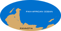 Паннотия, середина эдиакария (600 миллионов лет назад)