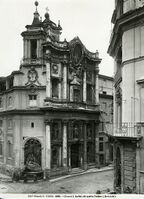 Церковь Сан-Карло алле Куатро Фонтане в Риме. 1634—1637. Фасад: 1664—1667. Фотография 1938 г.