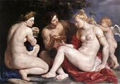 Венера, Купидон, Вакх и Церера. Около 1612—1613 года, холст, масло, 141 × 200 см. Кассельская картинная галерея