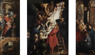 Снятие с креста. 1612, масло по дереву, 420 × 310 см. Собор Антверпенской Богоматери