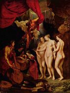 Обучение Марии Медичи. Холст, масло. 394 × 295 см. Лувр