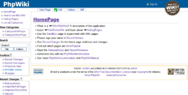 Скриншот программы PhpWiki