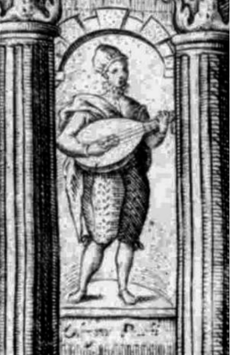 Рисунок на титульном листе учебника танцев «Nobilta di Dame» Фабрицио Карозо (ок. 1600 года)