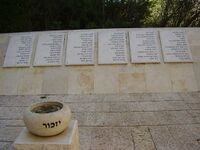 Мемориал памяти жертвам на горе Скопус около больницы Хадасса