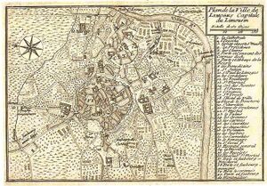 План города Лимож, выполненный в 1765 году