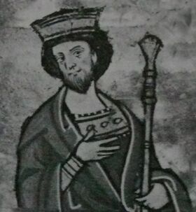 Пржемысл Отакар I. Миниатюра XIII века из Псалтыри Германа Тюрингского