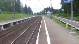 Платформы 81 км, вид в сторону Москвы, направо к Дмитрову
