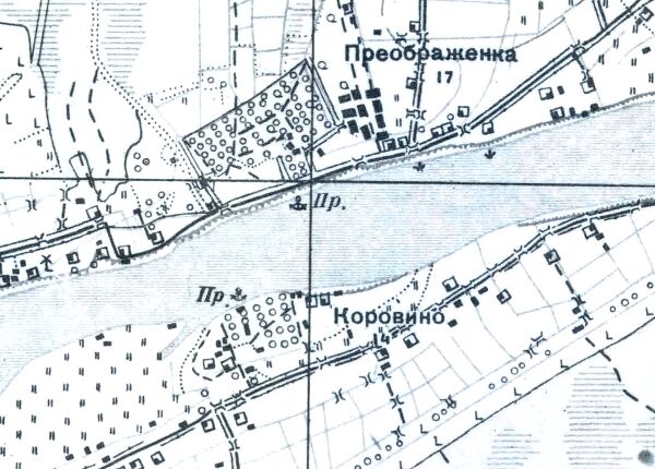 План посёлка Преображенка. 1930 год