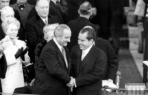 Президенты Джонсон и Никсон на инаугурации