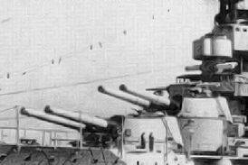 башенные установки 340-мм орудий Model 1912 на линкоре «Прованс»