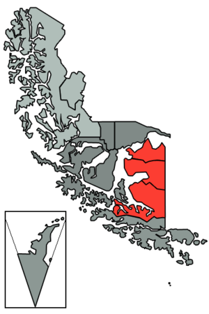 Провинция Тьерра-дель-Фуэго на карте