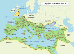 Римская провинция Британия около 117 года.