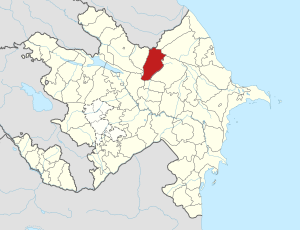 Габалинский район на карте