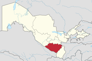 Кашкадарьинская область на карте