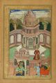 История, рассказанная принцессой из Сандалового павильона. "Хамсе" Амира Хосрова Дехлеви, 1597-8, Музей Уолтерса, Балтимор