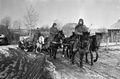 Конный обоз артиллерии полка 144-й стрелковой дивизии выдвигается на линию фронта северо-западнее Вязьмы, 1 марта 1943 года