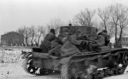 Т-26 с десантом под Ростовом первой военной зимой, фото И. А. Озерского