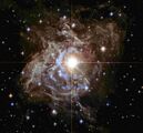 Световое эхо, окружающее звезду RS Кормы. Фотография телескопа «Хаббл»
