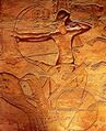 Фараон Рамсес II в битве при Кадеше. (XIII век до н.э.) рельеф в Абу-Симбел