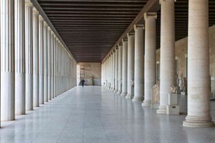 Стоя Аттала в реконструированной Афинской агоре