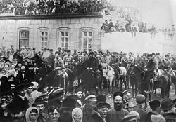 Баку. Бойцы Красной Армии вступают в город. 1920 год