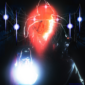 Обложка альбома Bladee «Red Light» (2018)
