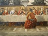 Refettorio di ognissanti, ultima cena del ghirlandaio, 1480, 05.JPG