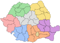 Карта административного деления Румынии
