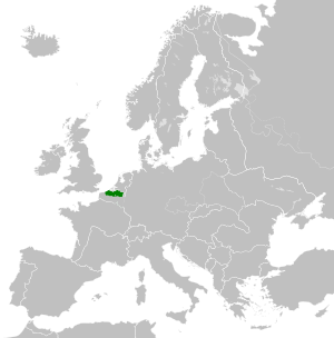 Границы Рейхсгау Фландрия в 1945 году.