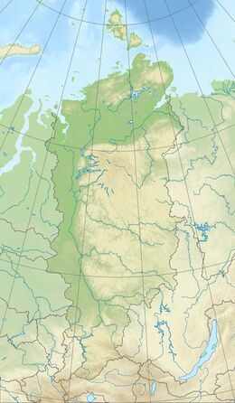 Кинзелюкский водопад — на карте (Красноярский край)