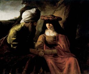 «Иуда и Фамарь», неизвестный художник школы Рембрандта