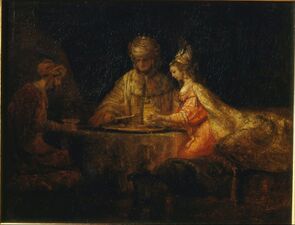 Рембрандт. «Артаксеркс, Аман и Эсфирь», 1660 год