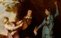 Картина Джошуа Рейнольдса. «Гаррик колеблется между Трагедией и Комедией», 1760-1761