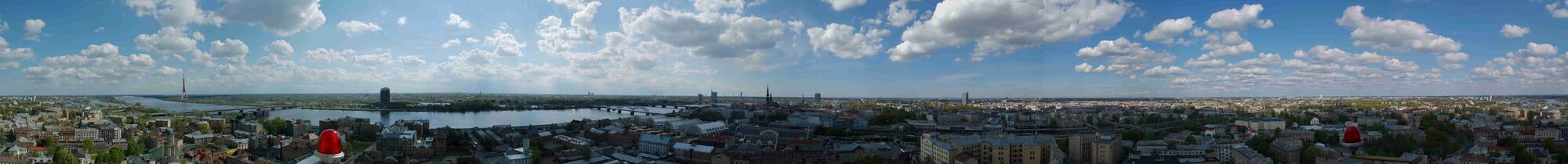 Панорама Риги со здания Латвийской академии наук