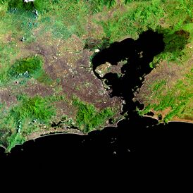 Снимок залива из космоса