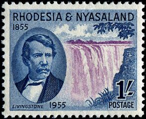 1955: Давид Ливингстон и водопад Виктория (Mi #18; Yt #17; SG #17)[^]