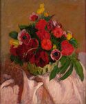 Родерик О’Конор. «Mixed flowers on pink cloth». Около 1916 года.