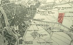 Деревня Новая Андроновка (на Владимирской дороге) на карте 1840 года