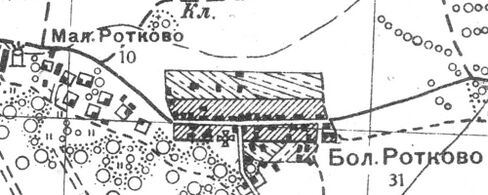 План деревни Ротково. 1939 год