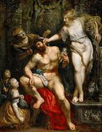 Геркулес и Омфала. Около 1602—1605, 278 × 215 см. Париж, Лувр