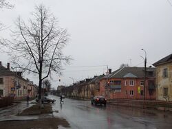 Перекресток улиц Зои Космодемьянской и Губкина: вид в направлении Волги