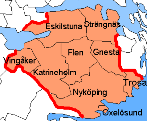 Лен Сёдерманланд на карте
