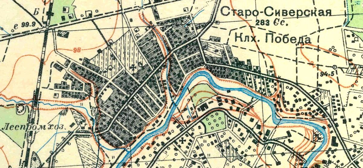 План деревни Старосиверская. 1931 год